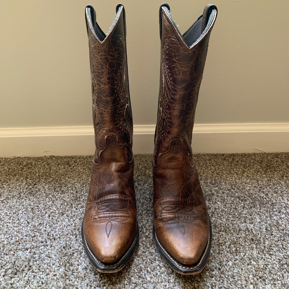 Brown Cowgirl Boots, Size 7